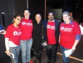 MESA students with their project evaluator Dr. Blanca Gordo at a launch event.
