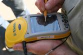 close up view of aGPS device