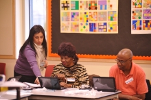 Students attend one of the City of Chicago’s digital literacy classes